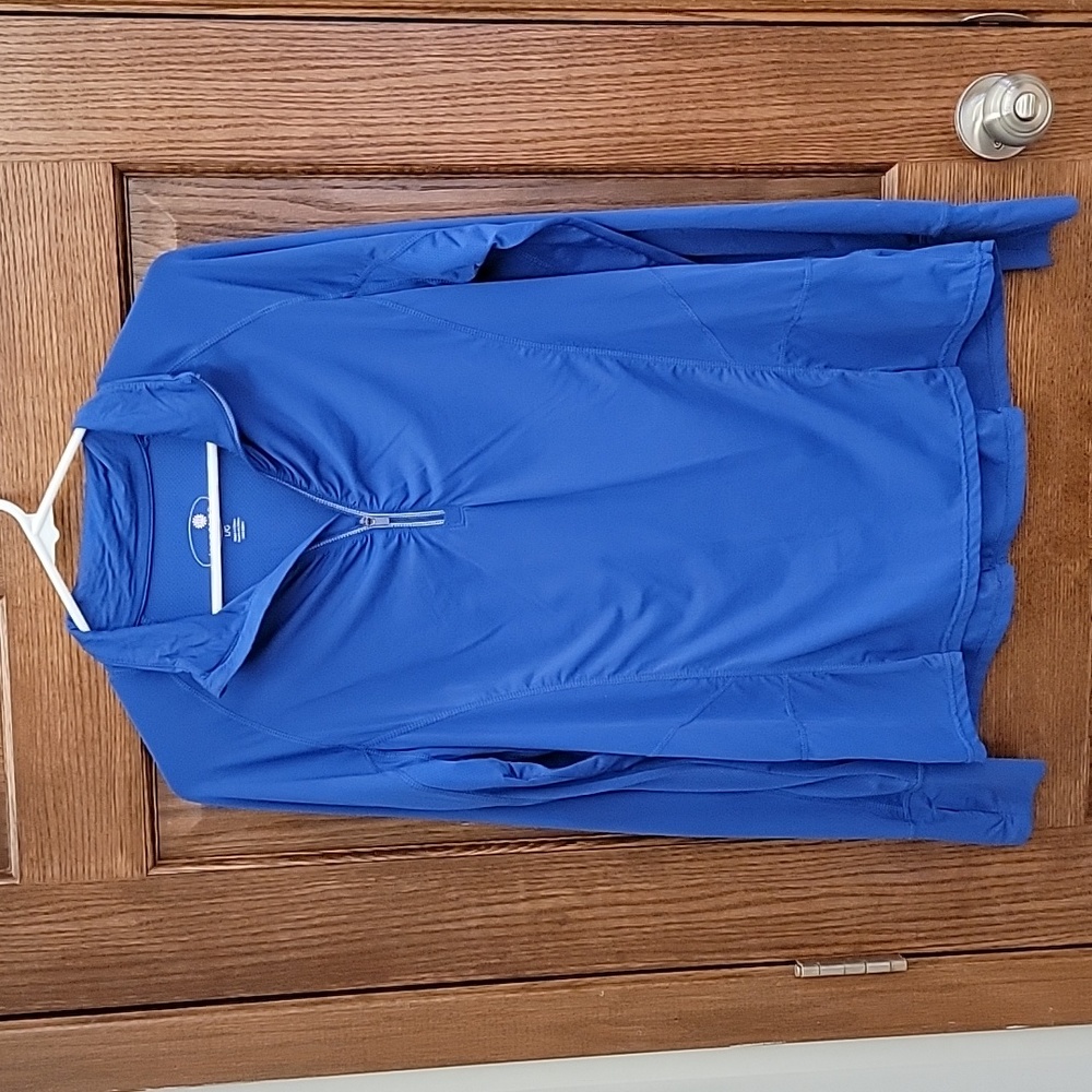 Blue 3/4 zip top